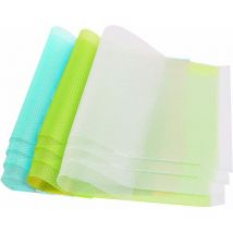 Ensoleille - Lot de 12 tapis de réfrigérateur, antibactériens, antidérapants, éliminent l'humidité et les odeurs, lavables (45 × 29 cm).