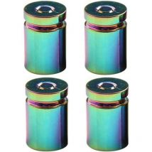 Lot de 4 bouchons de valve de pneu pour voiture, vélo, moto, mion, vélo, multicolore