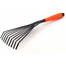 Ensoleille - Mini râteau de jardin de 16 pouces avec 9 griffes, outil de jardinage professionnel-Ensoleillé