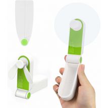 Ensoleille - Mini ventilateur portable de poche, ventilateur de bureau, avec usb, rechargeable, pour la maison ou les voyages, 2 vitesses, Vert,