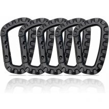 Mousquetons en plastique en forme de D,,Lot de 5