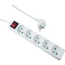 Ensoleille - Multiprise électrique 5 prises, prise multiple - Bloc multiprise électrique 5 prises + interrupteur, rallonge multiprises électriques