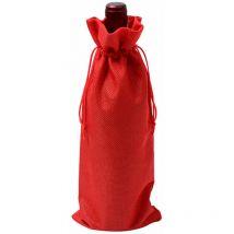 Nouveaux sacs a vin en jute, couvercles de bouteilles de vin rouge, sac cadeau champagne, sac d'emballage en toile de jute, decoration de fete de
