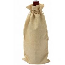 Nouveaux sacs a vin en jute Couvre-bouteilles de vin rouge Sac cadeau champagne Sac d'emballage en toile de jute Decoration de fete de mariage Sacs a