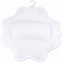 Oreiller de bain, oreiller de bain confort avec support de nuque en maille 5D, oreiller de bain anti-moisissure avec 4 ventouses antidérapantes