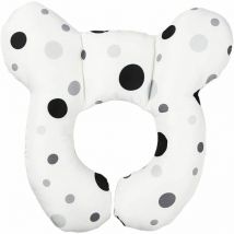 Oreiller de voyage pour bébé pour la tête et le cou Oreiller pour poussette, siège auto, voyage (cercle noir)