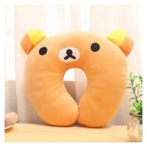 Oreiller de voyage pour enfants, soutien du cou animal en forme de u en peluche pour train d'avion, coussin de soutien du menton et du cou pour