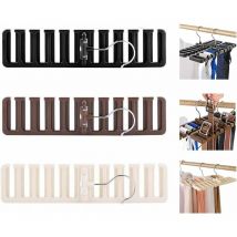 Pièces porte-ceinture cintre de ceinture organisateur porte-cravates anti-dérapant cintre (blanc, marron, noir)
