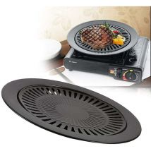 Ensoleille - Poêle à barbecue coréenne, poêle à barbecue antiadhésive en acier inoxydable sans fumée-Ensoleillé