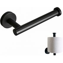 Ensoleille - Porte-Papier Hygiénique Noir, Porte Papier wc Mural, Porte-Papier Acier Inoxydable, Mural Métal Porte Papier, Forte Portance, sans
