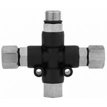 Raccord de raccord de séparateur d'air 1/8 '' 3 voies Airush Adaptateur de collecteur de flexible d'air Connecteur de pulvérisation pour aérographe