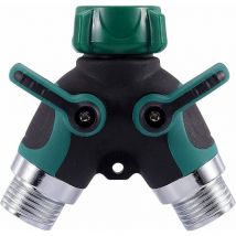 Ensoleille - Robinet à 2 voies avec vanne d'arrêt, séparateur de robinet à double valve en y