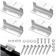 Supports solaires Z Supports de panneau Z Accessoires de montage de panneau solaire Vis Support de panneau solaire en alliage de chrome 4pcs