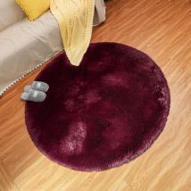 Ensoleille - Tapis de Salon Moderne, Tapis de Chambre Rond Super Doux Moelleux Velours Tapis d'intérieur Moelleux Doux Cheveux Longs Coussin de