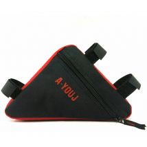 Ensoleille - Vélo triangle sac sport sac de rangement extérieur vélo de montagne haut tube faisceau sac, rouge