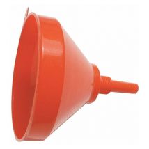 Entonnoir plastique d250 orange avec bec rigide