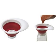 ASTUCEO - Entonnoir pliable avec filtre blanc plastique 20 x 15 x 3.5