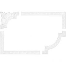 Entourage de mur et de plafond frise stucco cadre résistant aux chocs AC204: Segment AC204-12 290 x 290 x 19 mm