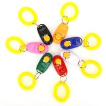 Entraîneur porte-clés clicker bracelet réglable en plastique pour chats et chiens (vendu en 7 pièces)