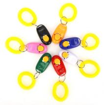 Entraîneur porte-clés clicker bracelet réglable en plastique pour chats et chiens (vendu en 7 pièces)