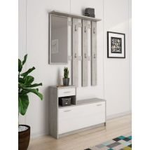 Mobile da ingresso ken cemento e larice bianco