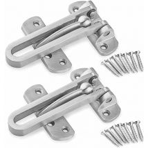 Entrebailleur de Sécurité Porte Acier Fenêtre Garde Verrou Porte d'Entrée Sans Chaîne Loquet de Verrouillage Pour Fenêtre Porte, Empêche l'Entrée Par