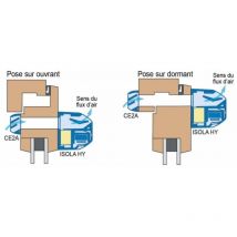 Anjos Ventilation - Entrée d'air hygroréglable Isola hy - spéciale façade finition noir - anjos