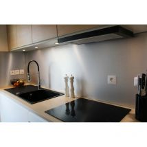 Mccover - Revestimiento pared cocina reversible de aluminio cepillado / aluminio bruto (disponible en 2 m x 1 m y 1 m x 0,5 m) - Color - Aluminio