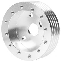 Start - Entretoise de moyeu de volant en aluminium 1 po pour roues à 5 ou 6 trous vers adaptateur à 3 trous (argent)