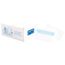 Enveloppe velin La Couronne blanche - 110 x 220 mm - format dl - sans fenêtre - Boîte de 500