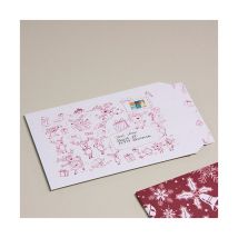 Lot de 10 enveloppes carton B-Box 4 imprimée noël format 250x353 mm