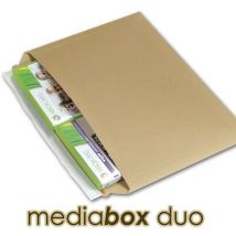 Lot de 50 enveloppes carton media-box duo pour 2 dvd / bluray
