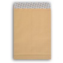 Lot de 50 Enveloppes kraft arme 130g à soufflets B4