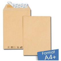 Lot de 1000 Enveloppes kraft brun A4+ auto-adhésives 260x330 mm