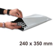Lot de 50 Enveloppes plastiques blanches opaques FB03 - 240x350 mm