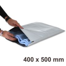 Lot de 1000 Enveloppes plastiques blanches opaques FB06 - 400x500 mm