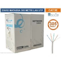Envio - matassa cavo di rete utp 305 metri ethernet cat 5E 4X2 awg 24 cca lan RJ45