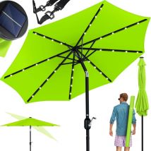Parasol balcon led solaire avec manivelle Housse de protection 2en1 incluse Sac de transport Parasol de jardin Parasol pour balcon jardin & terrasse