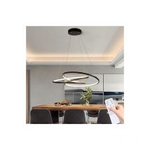 Ganeed - Modern Pendant Light Dining Table Hanging Lamp Dimmable Chandelier with Remote Control Black Pendant Light Fixture for Kitchen Dining Room