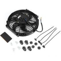 Radiateur électrique 10 pouces, ventilateur mince Push/Pull 12V avec accessoires d'installation - Eosnow