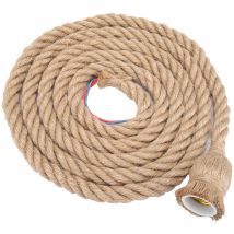 3m E27 Vintage Hanfseil Deckenleuchte Sockel Hngelampe Lampenfassung 85-265V - Eosnow