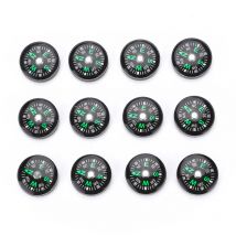 Eosnow 20 mm 12 Stück Mini-Taschenkompass mit Ölfüllung für Wandern, Camping, Outdoor-Aktivitäten, Zubehör