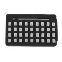 Eosnow - 36pcs Número de letra de acero Herramienta de puñetazo de cuero para imprenta de artesanía de bricolaje 3 mm
