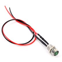 4 pièces 12v 8mm led panneau pilote tableau de bord voyant d'avertissement lampe voiture Van vert - Eosnow