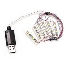 Eosnow - abs Universal diy LED-Licht USB-Aufladung glnzende Dekoration Ziegel Bartyp Lampe