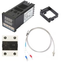 Eosnow - ac 110–240 v digitale PID-Temperaturregler-Kits 0–400 °C + 25 a ssr + 1 m M6 k Typ Thermoelement