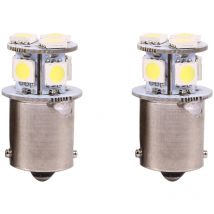 Ampoules led blanches BA15S R5W 1156 5050 8SMD pour feux de stop de voiture, 2 pièces - Eosnow