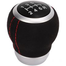 Auto 6-Gang-Schaltkopf, silberner Ring, ergonomischer, verschleißfester Ersatz für Subaru, schwarzes Oberteil - Eosnow