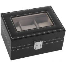 Eosnow - Bote en cuir pu à 3 fentes de haute qualité, 1 pièce, étui pour montre, présentoir de bijoux, organisateur de rangement, tendance