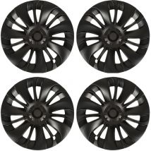 Capuchon de moyeu de roue 19 pouces, 4 pièces, protection de remplacement à faible résistance au vent pour Tesla Model y 2021 – 2023, noir mat